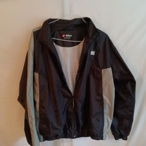 Wilson Men's Lined Nylon Golf Jacket Size Large Blue and Gray